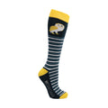 Navy-Yellow - Lifestyle - Hy Womens-Ladies Night Owl Socks (Pack of 3)