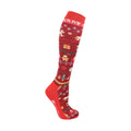Red-Green-Gold - Side - HyFASHION Womens-Ladies Christmas Socks
