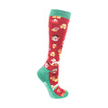 Red-Green-Gold - Lifestyle - HyFASHION Womens-Ladies Christmas Socks
