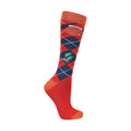 Navy-Red-Green - Back - HyFASHION Womens-Ladies Ruby The Robin Christmas Socks (Pack of 3)