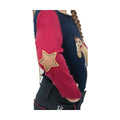 Navy-Burgundy - Back - Little Rider Girls Riding Star Collection Long-Sleeved T-Shirt