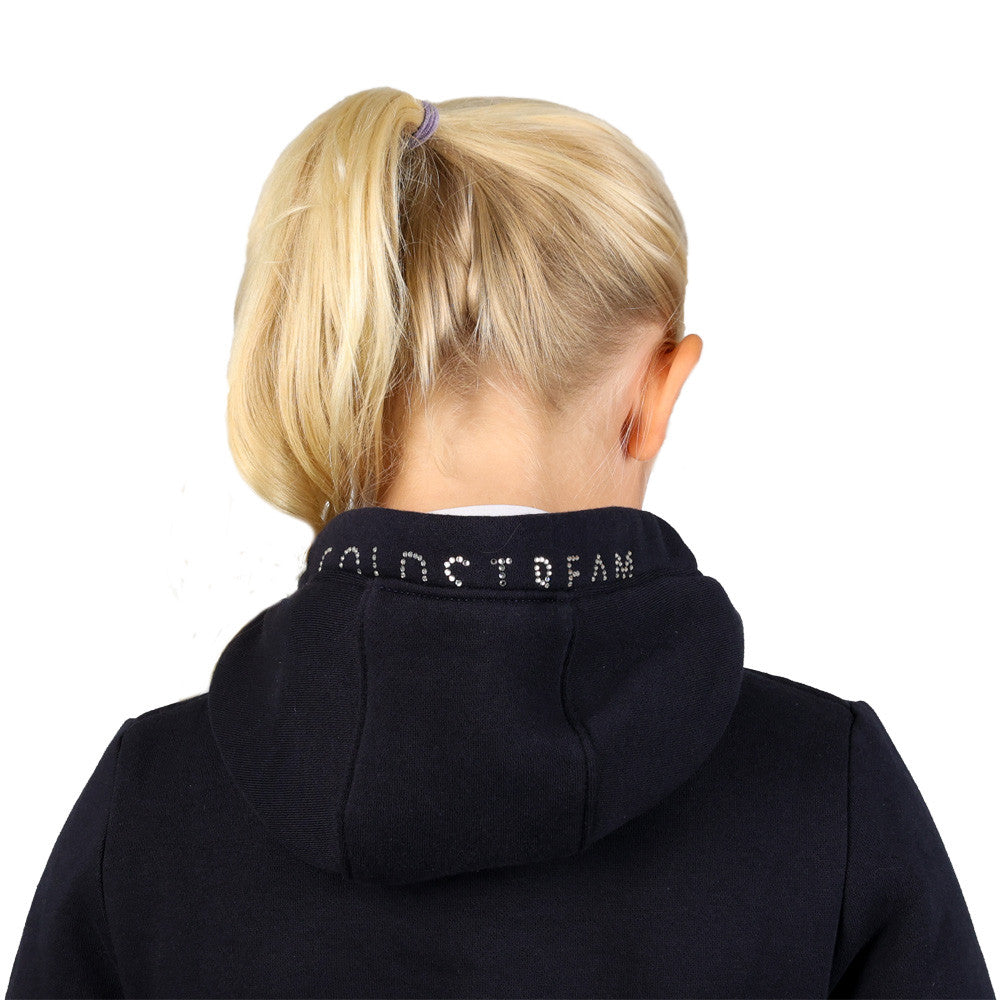 Navy - Side - Coldstream Girls Next Generation Swanlaws Diamante Hoodie