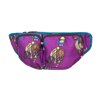 Imperial Purple-Pacific Blue - Front - Hy Thelwell Collection Pony Friends Waist Bag