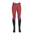 Burgundy - Front - Coldstream Womens-Ladies Horse Riding Tights
