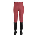 Burgundy - Back - Coldstream Womens-Ladies Horse Riding Tights
