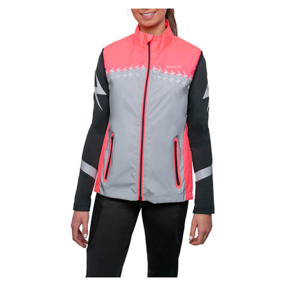 Pink-Silver - Back - Silva Flash Womens-Ladies Lightweight Reflective Gilet