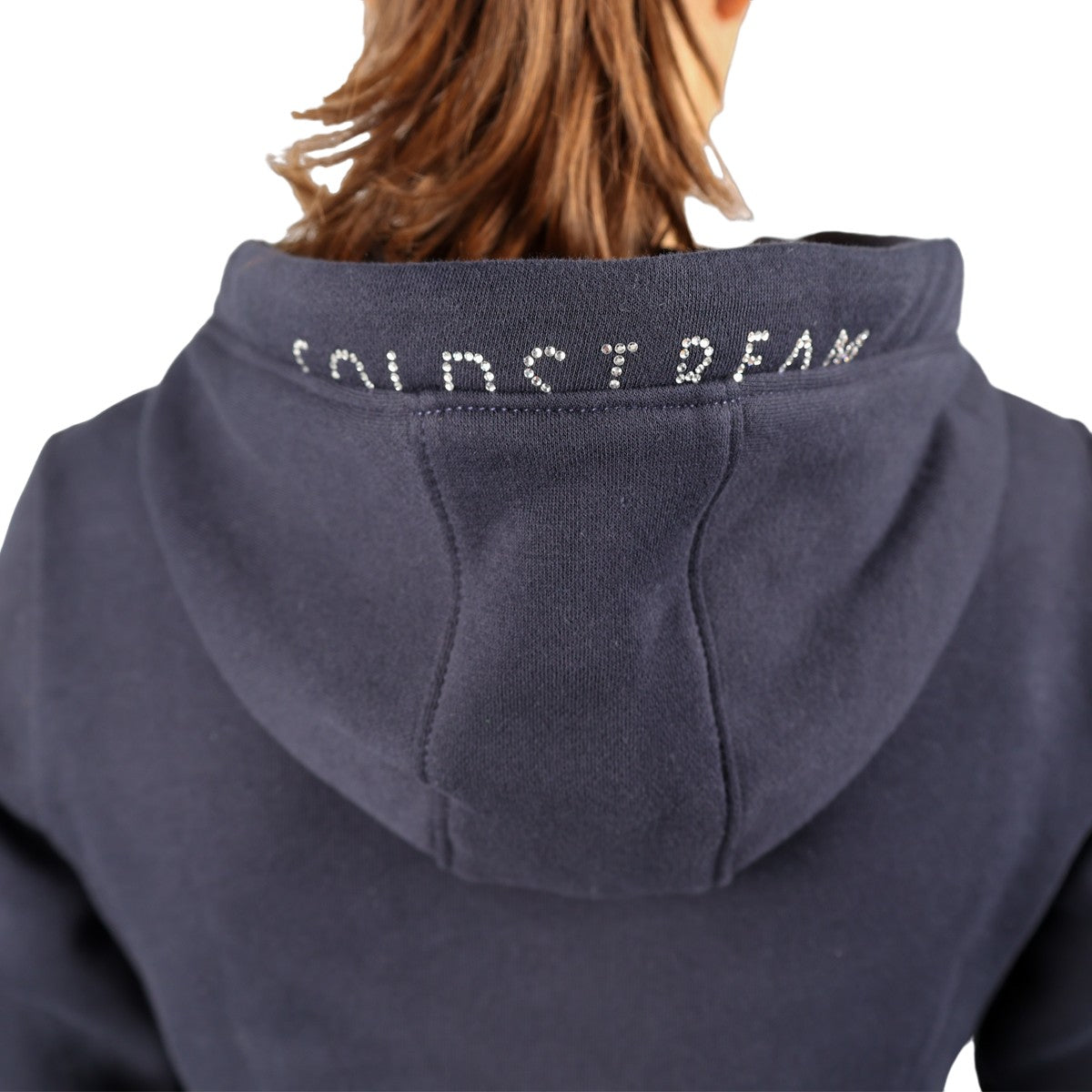 Navy - Back - Coldstream Womens-Ladies Swanlaws Diamante Hoodie