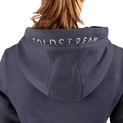 Navy - Back - Coldstream Womens-Ladies Swanlaws Diamante Hoodie