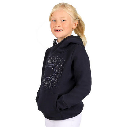 Navy - Back - Coldstream Childrens-Kids Next Generation Swanlaws Diamante Hoodie