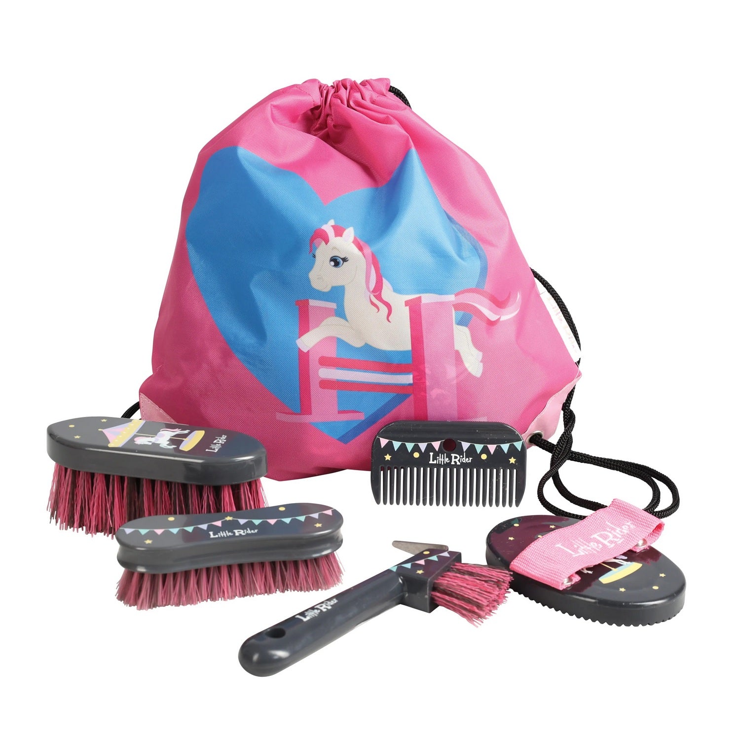 Pink - Front - Little Rider Merry Go Round Horse Grooming Set (Pack of 6)