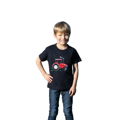 Navy - Front - British Country Collection Childrens-Kids Big Red Tractor T-Shirt