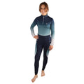 Navy-Olive Green - Front - HyFASHION Womens-Ladies Elevate Ombre Base Layer Top