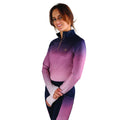 Navy-Rose - Front - HyFASHION Womens-Ladies Elevate Ombre Base Layer Top