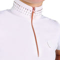 White-Rose Gold - Back - HyFASHION Girls Roka Royal Diamante Show Shirt