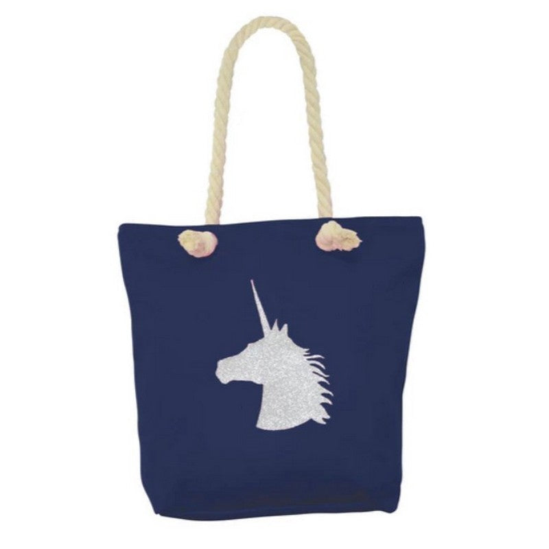 Navy - Back - Hy Unicorn Tote Bag