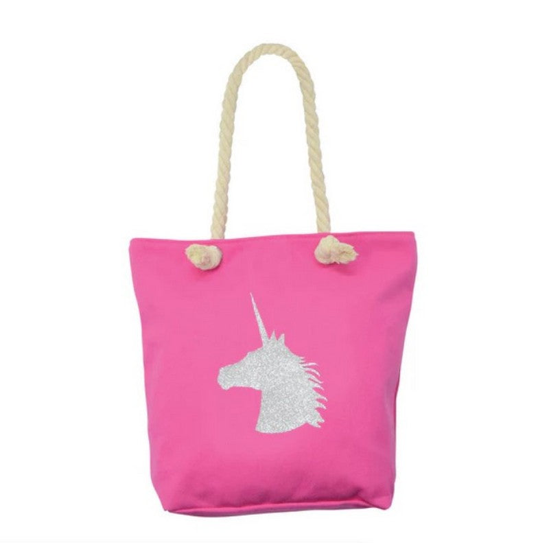 Pink - Back - Hy Unicorn Tote Bag