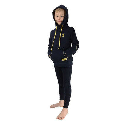 Navy-Yellow - Back - Little Knight Boys Lancelot Hoodie