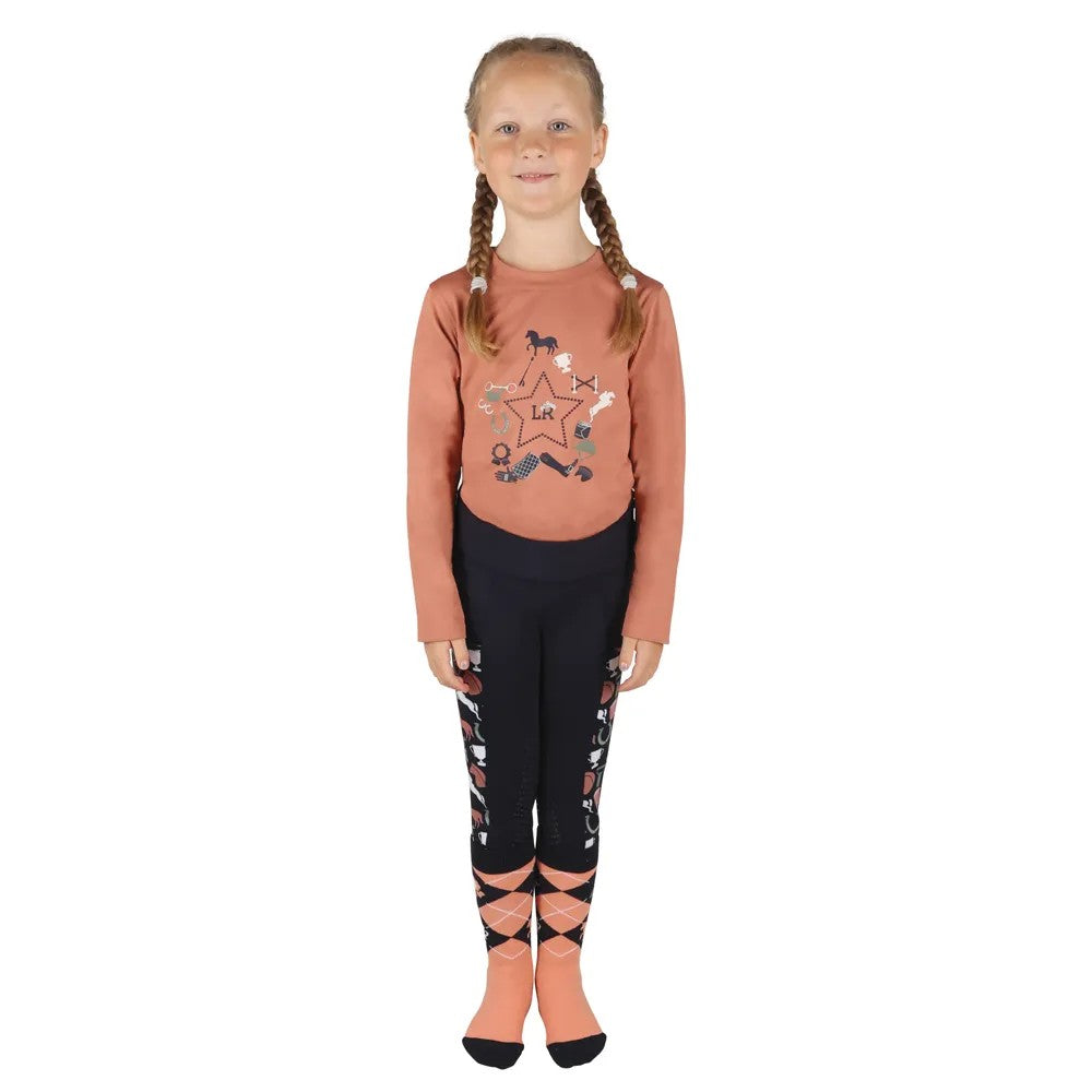 Blush - Front - Little Rider Girls Pony Passion T-Shirt