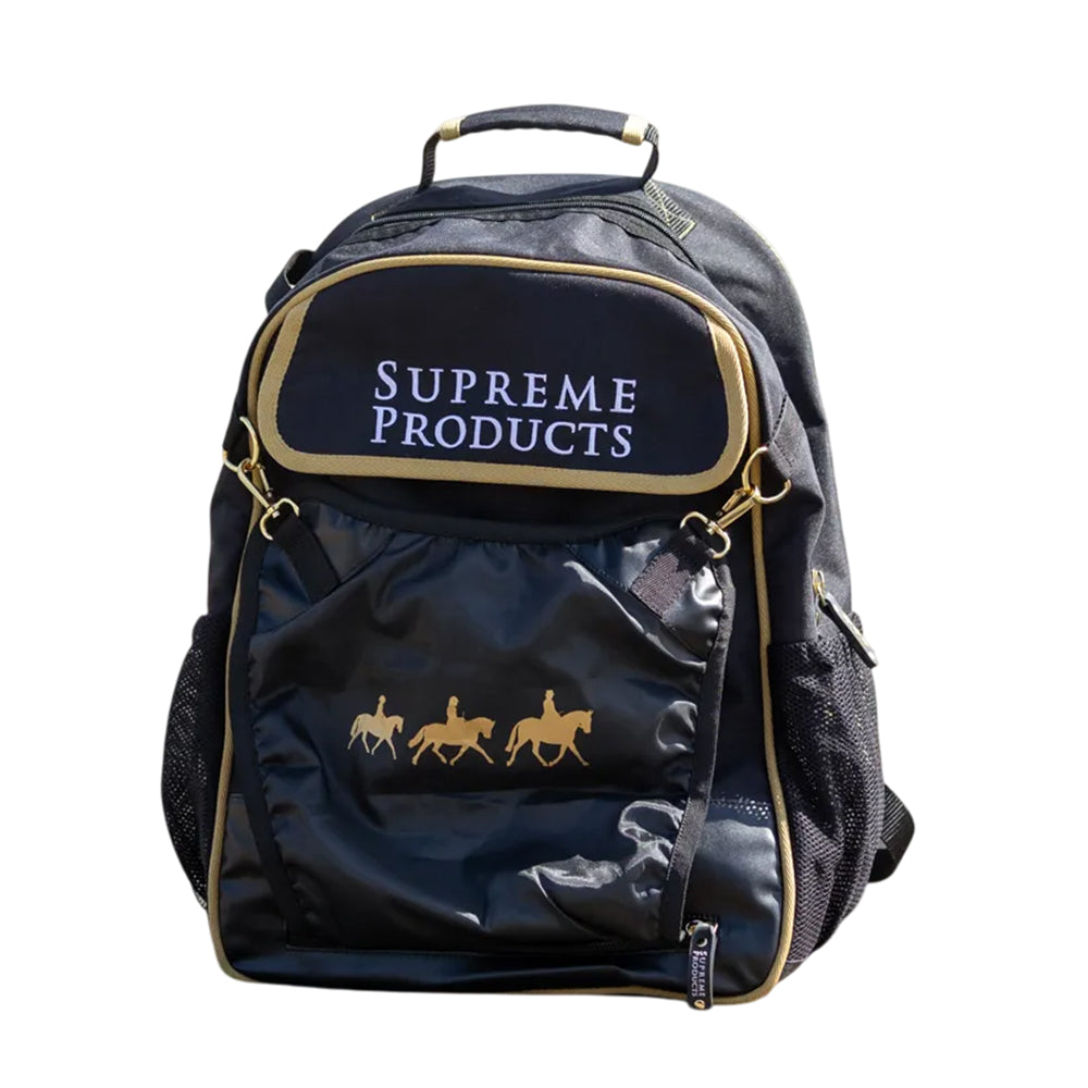 Black-Gold - Front - Supreme Products Pro Groom Logo Rucksack