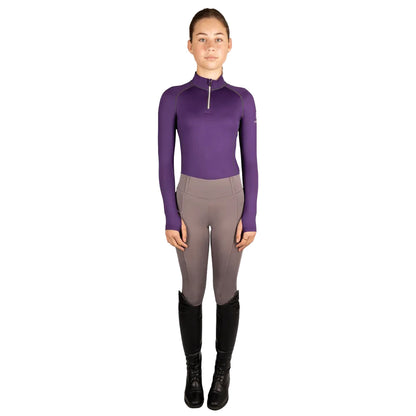 Royal Violet - Front - Hy Childrens-Kids Sport Active Base Layer Top