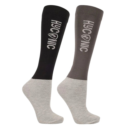 Red-Black - Back - HYCONIC Unisex Adult Contrast Socks (Pack of 3)