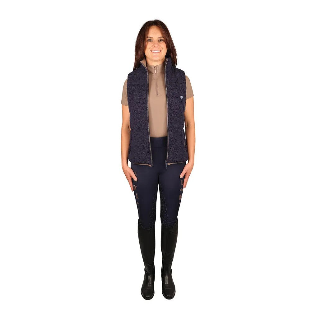 Navy - Lifestyle - Hy Womens-Ladies Elevate Country Teddy Fleece Gilet