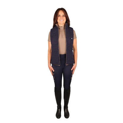 Navy - Lifestyle - Hy Womens-Ladies Elevate Country Teddy Fleece Gilet