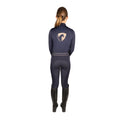 Navy-Rose Gold - Back - Hy Girls Elevate Allure Mizs Horse Riding Tights