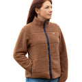 Brown - Side - Hy Womens-Ladies Teddy Fleece Jacket