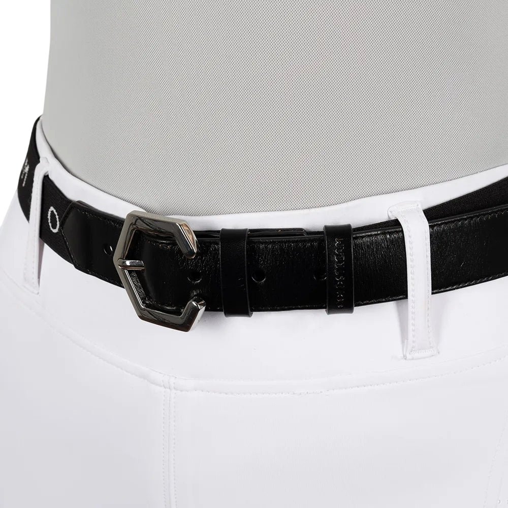 Black - Side - Coldstream Next Generation Ettrick Logo Elasticated Belt