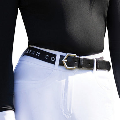 Black - Front - Coldstream Next Generation Ettrick Logo Elasticated Belt