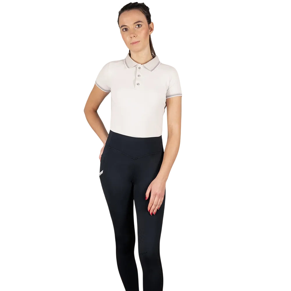Black - Side - Coldstream Womens-Ladies Darnick Horse Riding Tights