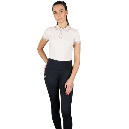 Black - Side - Coldstream Womens-Ladies Darnick Horse Riding Tights