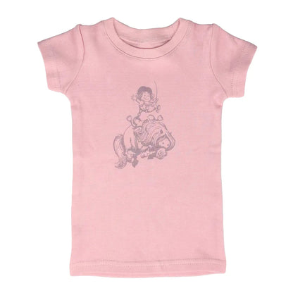 Pastel Pink - Front - Hy Baby Thelwell Mini Tots T-Shirt
