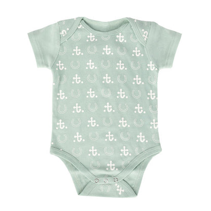 Pastel Green - Front - Hy Baby Thelwell Mini Tots Babygrow