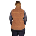 Brown - Back - Hy Womens-Ladies Elevate Teddy Fleece Gilet