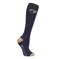 Navy-Fossil - Back - Hy Womens-Ladies Elevate Country Bamboo Fibres Boot Socks (Pack of 2)