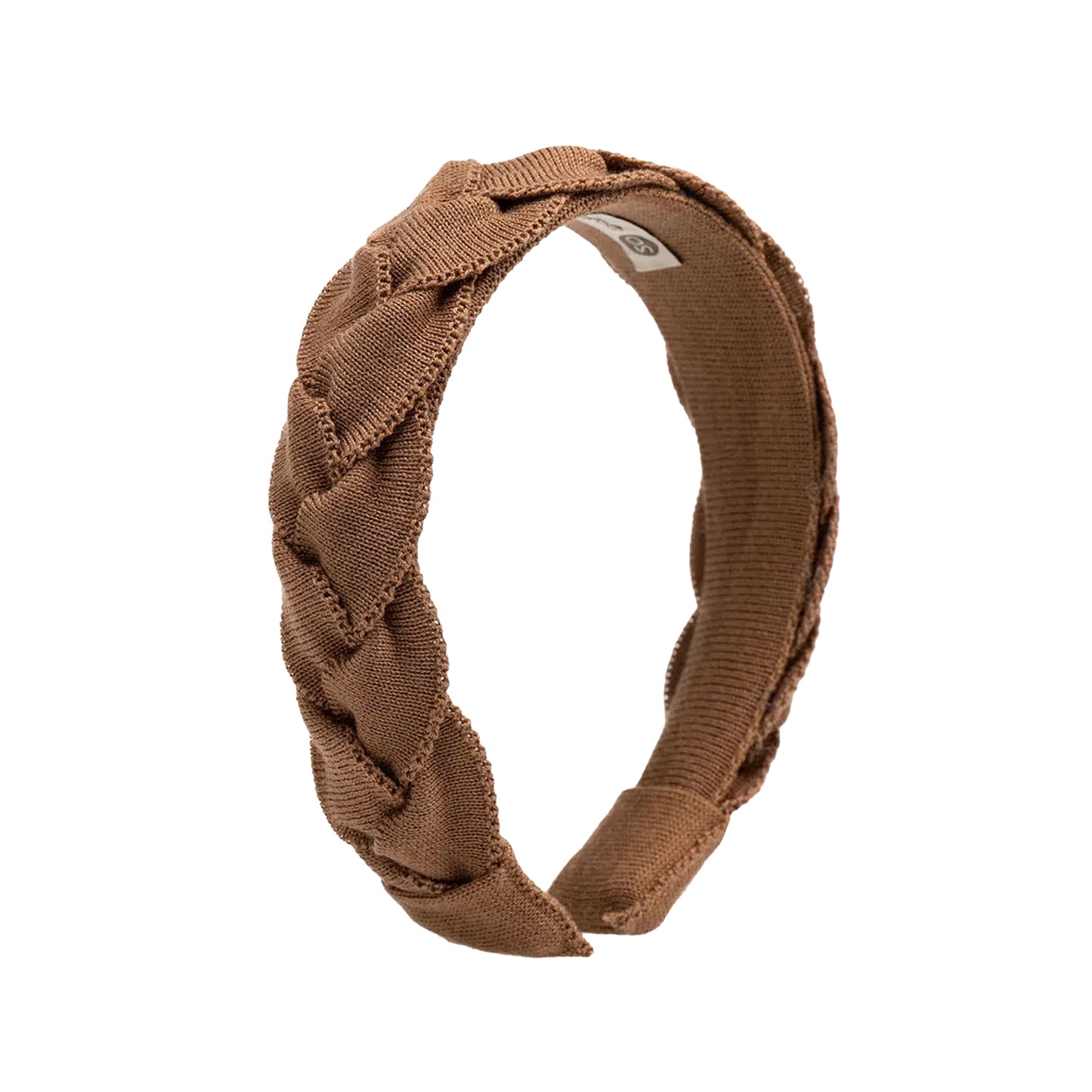 Tan - Front - Waring Brooke Womens-Ladies Plain Plait Headband