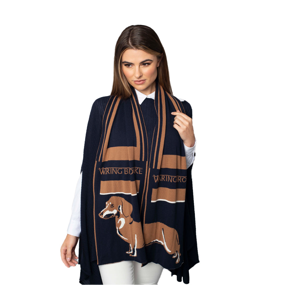Navy - Back - Waring Brooke Unisex Adult Signature Heads And Tails Scarf