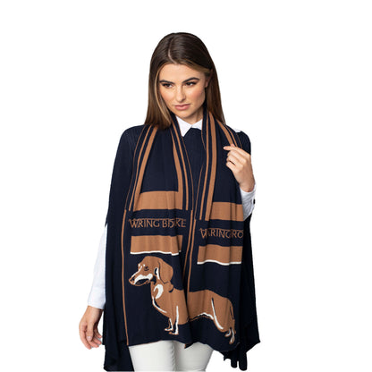 Navy - Back - Waring Brooke Unisex Adult Signature Heads And Tails Scarf