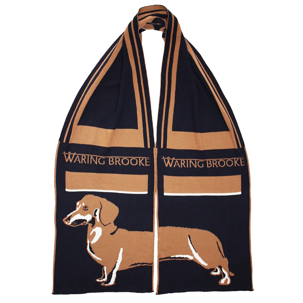 Navy - Front - Waring Brooke Unisex Adult Signature Heads And Tails Scarf
