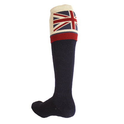 Navy - Front - Waring Brooke Unisex Adult Union Jack Boot Socks