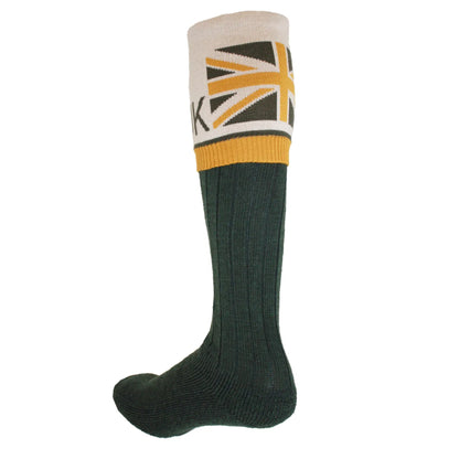 Green - Front - Waring Brooke Unisex Adult Union Jack Boot Socks