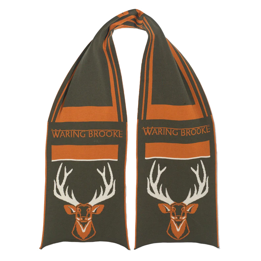 Olive - Front - Waring Brooke Womens-Ladies Majestic Stag Scarf