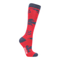 Navy-Red-Green - Back - Hy Unisex Adult Holly Christmas Boot Socks (Pack of 3)