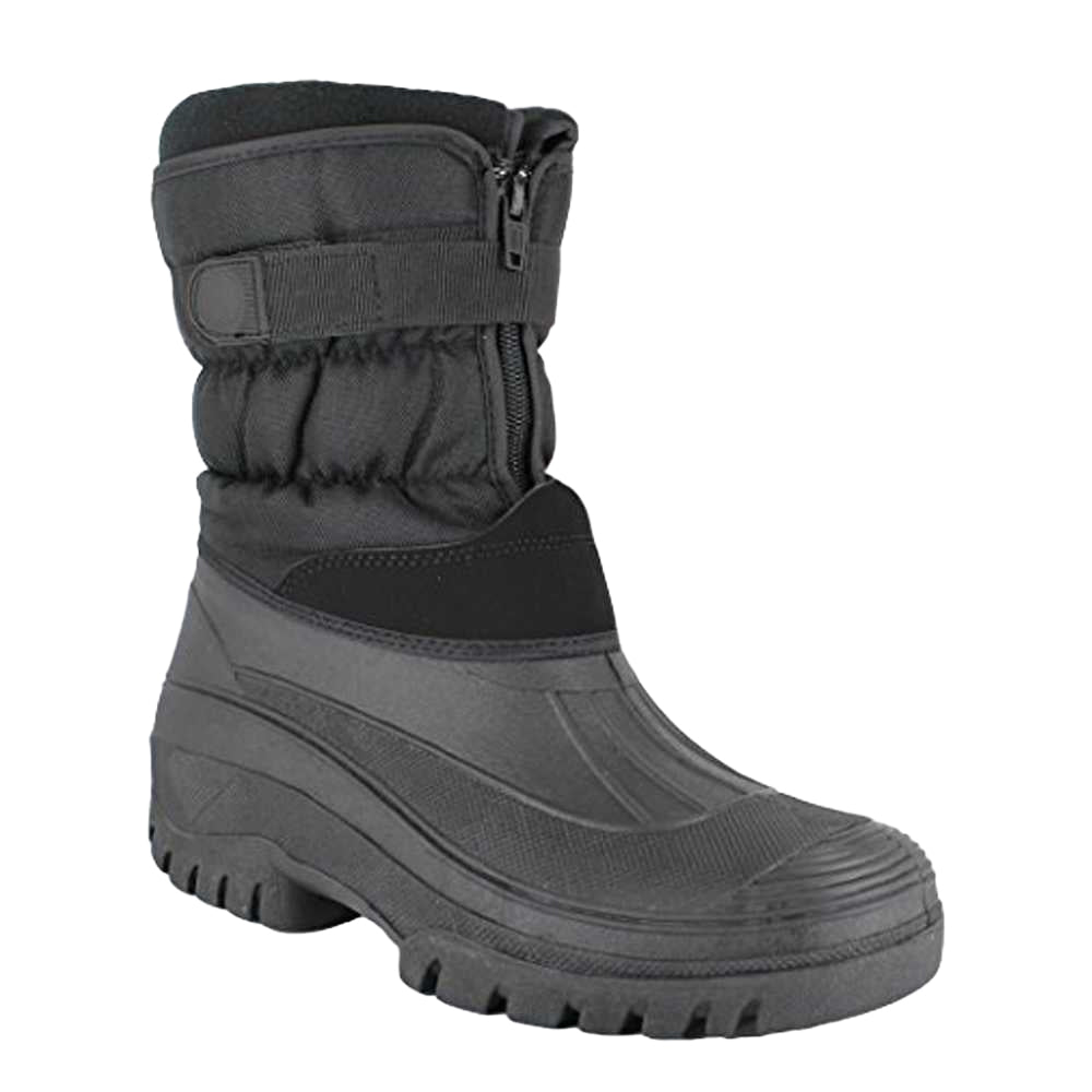 Black - Front - Hy Unisex Adult Bretton Winter Ankle Boots