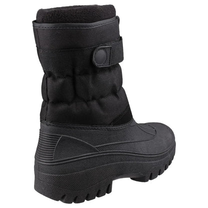 Black - Back - Hy Childrens-Kids Bretton Winter Ankle Boots