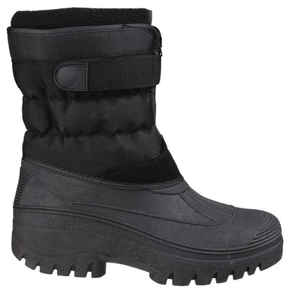 Black - Side - Hy Childrens-Kids Bretton Winter Ankle Boots