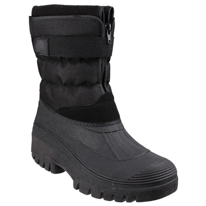 Black - Front - Hy Childrens-Kids Bretton Winter Ankle Boots