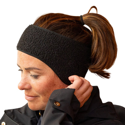 Black - Front - Supreme Products Plain Teddy Fleece Winter Headband